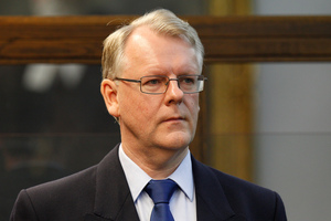 Gisborne osteopath Richard James Davis in the dock in the High Court at Wellington. Photo / Mark Mitchell