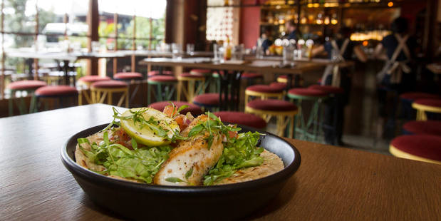 Miss Clawdy's fish taco with pico de gallo is terrific. Photo / Kellie Blizard