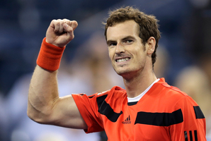 Andy Murray, of Britain, pumps his fist after defeating Denis Istomin, of Uzbekistan, during the fourth round of the U.S. Open tennis tournament. Photo / AP