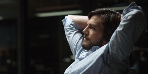 Ashton Kutcher as Steve Jobs in a scene from 'Jobs'. Photo / AP