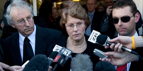 Gil, Lesley and Nick Elliott, family of murdered woman Sophie Elliott. Photo / File / Simon Baker