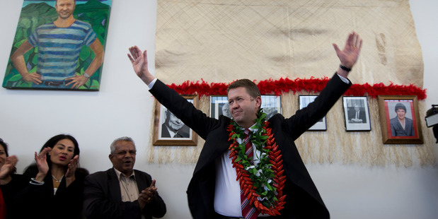 David Cunliffe has a sense of theatre but he also looks calm, measured, ready to lead. Photo / Brett Phibbs