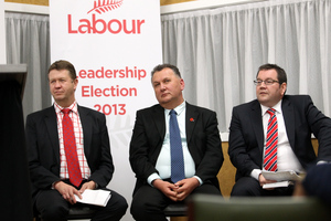 Labour party leadership candidates L-R David Cunliffe, Shane Jones, and Grant Robertson. Photo / Paul Taylor