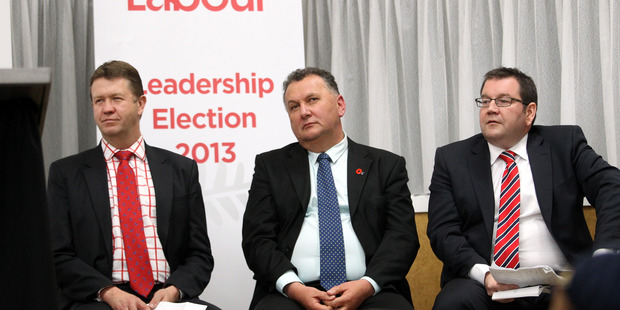 Labour party leadership candidates L-R David Cunliffe, Shane Jones, and Grant Robertson. Photo / Paul Taylor