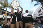 Hawkes Bay Magpies Ranfurly shield celebration parade in Napier. Photo / Paul Taylor Hawkes Bay Magpies Ranfurly shield celebration parade in Napier. Photo / Paul Taylor