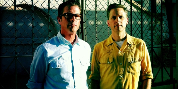 Calexico's mainstays, John Convertino and Joey Burns.