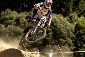 Sam Blenkinsop finished fourth at in the downhill. Photo / Getty Images