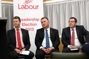 CANDIDATES: Labour Party leader candidates David Cunliffe, Shane Jones and Grant Robertson told party members and media why they should be the next elected party leader. PHOTO/PAUL TAYLOR