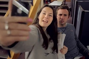 A scene from a Snap Chat parady performed by a team of Kiwi pranksters. Photo / YouTube