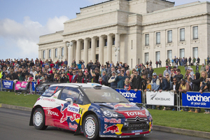 Finland's Mikko Hirvonen completes the 2012 Rally of New Zealand. Photo / Greg Bowker