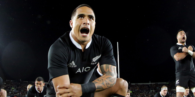 Aaron Smith of the All Blacks performs the haka before the Rugby Championship match between the New Zealand All Blacks and the South African Springboks. Photo / Getty Images.