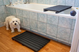 You can paint your mat to suit the bathroom colour scheme. Photo / Michael Craig