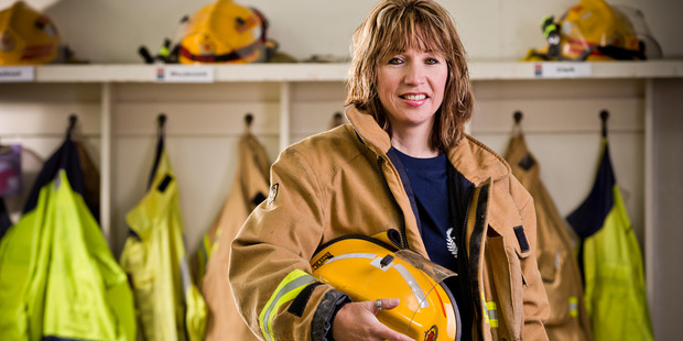 Firefighter Theresa Nesbit at Manly Fire Station. Photo / Greg Bowker
