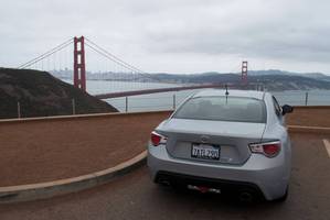 Journey's end, looking out at the Golden Gate Bridge from the Toyota. Photos / Richard Edwards