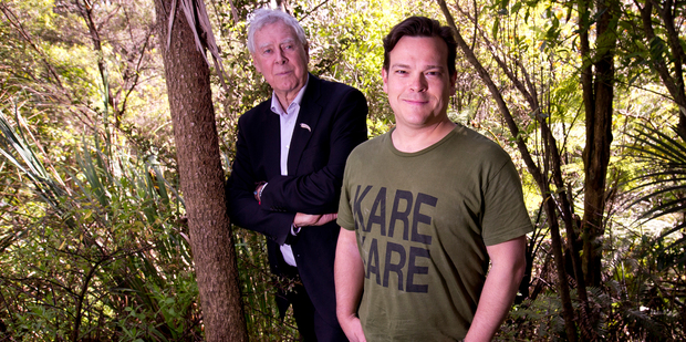 Bob Harvey (left) and Jonathan Knox say the Waitakeres are being hijacked. Photo / Dean Purcell