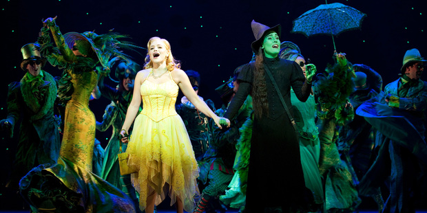 Suzie Mathers (Glinda the good) and Jemma Rix (Elphaba) in 'Wicked'.