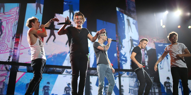 British boy-band One Direction were rumoured to be performing at the sexy fashion show.Photo / AP