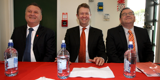 Labour leadership contenders Shane Jones, David Cunliffe and Grant Robertson. Photo / Natalie Slade