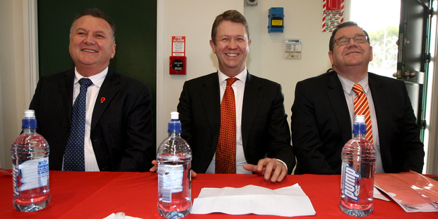 The Three Amigos (from left) Shane Jones, David Cunliffe and Grant Robertson.