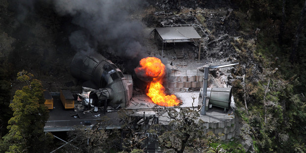 Pike River Mine explosion. Photo / APN