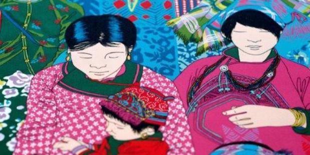 The faces of the Manuel Canovas weavers are captured in technicolour on Voyage en Chine fabric and fabulous Brochier colours.