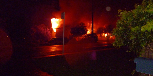 Several people from this Glen Eden house were treated for smoke inhalation. Photo / Donna Neale