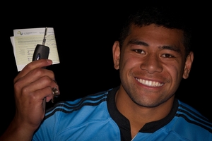 The lure of a new car saw All Black back Charles Piutau secure his full driver's licence yesterday. Photo / Sarah Ivey