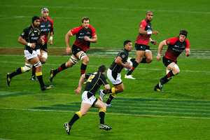 Lima Sopoaga of Wellington runs the ball. Photo / Getty Images