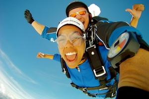 Skydiving is among the 300 activities people can book on GoBook.