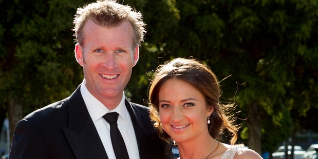 Rower Mahe Drysdale and fiancee Juliette Haigh were married in a woolshed on their Cambridge farm. Photo / Greg Bowker