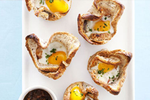 Bacon & egg in bread cases. Photo / Food Hub
