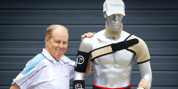 Warwick Lightbourne's Clinical Technology sells 42 Thermastrap and Elastastrap support products and three creams. Photo / Sarah Ivey