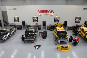 Nissan Motorsport (Kelly Brothers Racing) Engineering area.