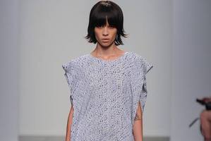 Kawerau model Danielle Hayes walks in the A Detacher show at New York Fashion Week. PHOTO/Elizabeth Lippman