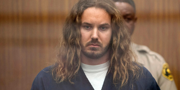 Tim Lambesis, 32, front man for the Christian-inspired heavy metal group As I Lay Dying, appears in Vista Superior Court in California. Photo / AP