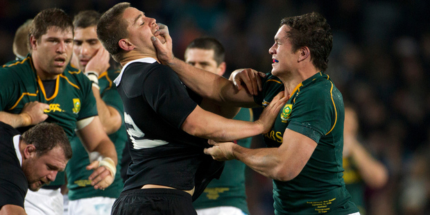 The test at Eden Park last Saturday had some ugly moments but not as ugly as some of the comments online after the final whistle. Photo / Kenny Rodger