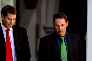 Adam Parore (right) at Auckland High Court. Photo / Dean Purcell