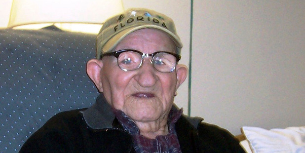 This photo provided by Guinness World Records shows 112 year-old Salustiano Sanchez-Blazquez. Photo / AP