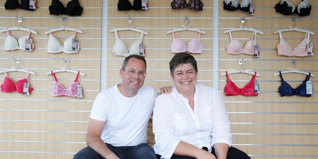 Stefan Preston and Sue Dunmore of lingerie company Rose & Thorne Design. Photo / Richard Robinson