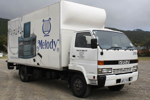 The truck had a padlock on its door, but the thieves undid the bolts from the hinges.
