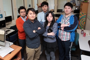 Students and staff (from left) Yoshinori Ban, Howard Huang, Luke Xu, Joyce Liu and Xin Wang are upset. Photo / Doug Sherring