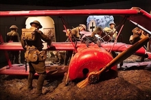 A reproduction of the Red Baron's triplane at the Aviation Heritage Centre in Blenheim.