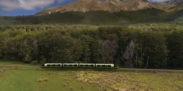 An artist's impression of the proposed monorail.