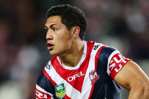 Roger Tuivasa-Sheck in action for the Roosters. Photo / Getty Images