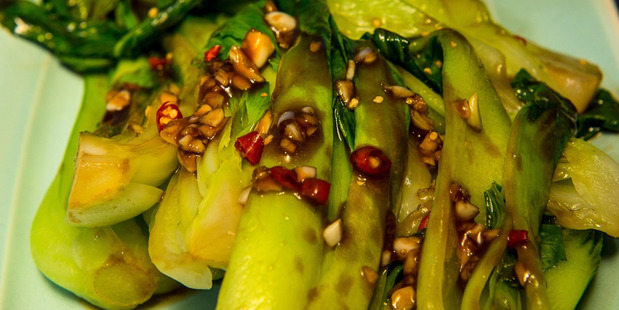 Bok Choy with Chilli and Garlic. Photo/ Jason Burgess