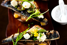 Sardine dish currently on the menu at new Italian restaurant Baduzzi at North Warf. Photo / Babiche Martens