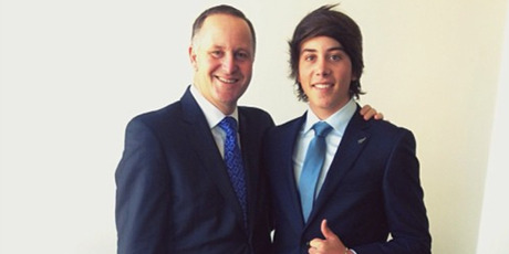 John Key and Max Key during their European tour.