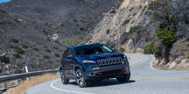 The Jeep Cherokee in action, on and off road. It has done away with the old boxy style inside and out. Pictures / Barry Hathaway