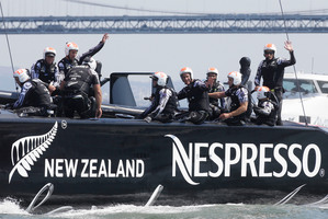 Emirates Team New Zealand are still capable of grabbing that frustrating point. Photo / AP