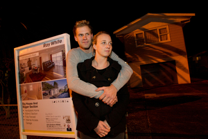 First-time house buyers Alyssa Longville and Callum Carter. Photo / Richard Robinson
